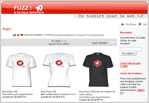 image thumb Achetez un t shirt Fuzz pour défendre le Web 2.0
